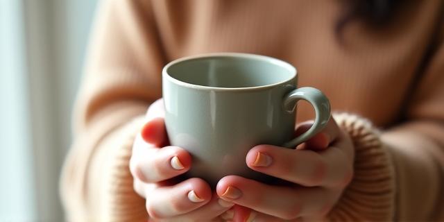 Tasse en céramique au design épuré et poignée ergonomique