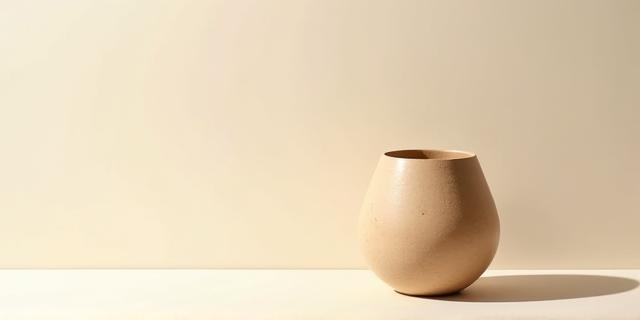 Vase en céramique minimaliste aux teintes terreuses